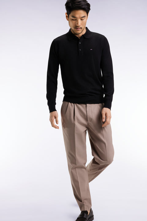 Pantalon à taille élastiquée beige coupe Modern - Image 3