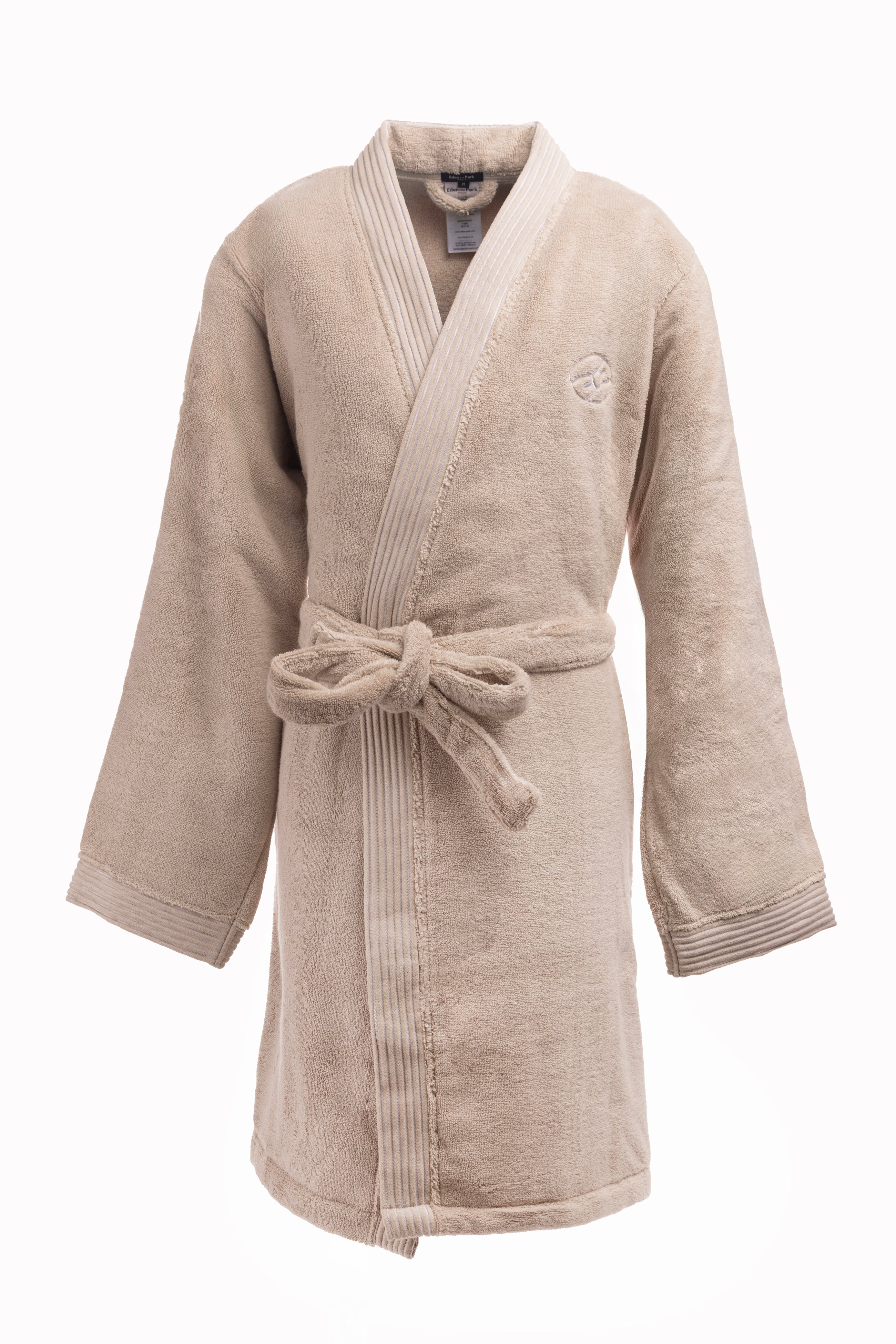 Peignoir en coton éponge beige