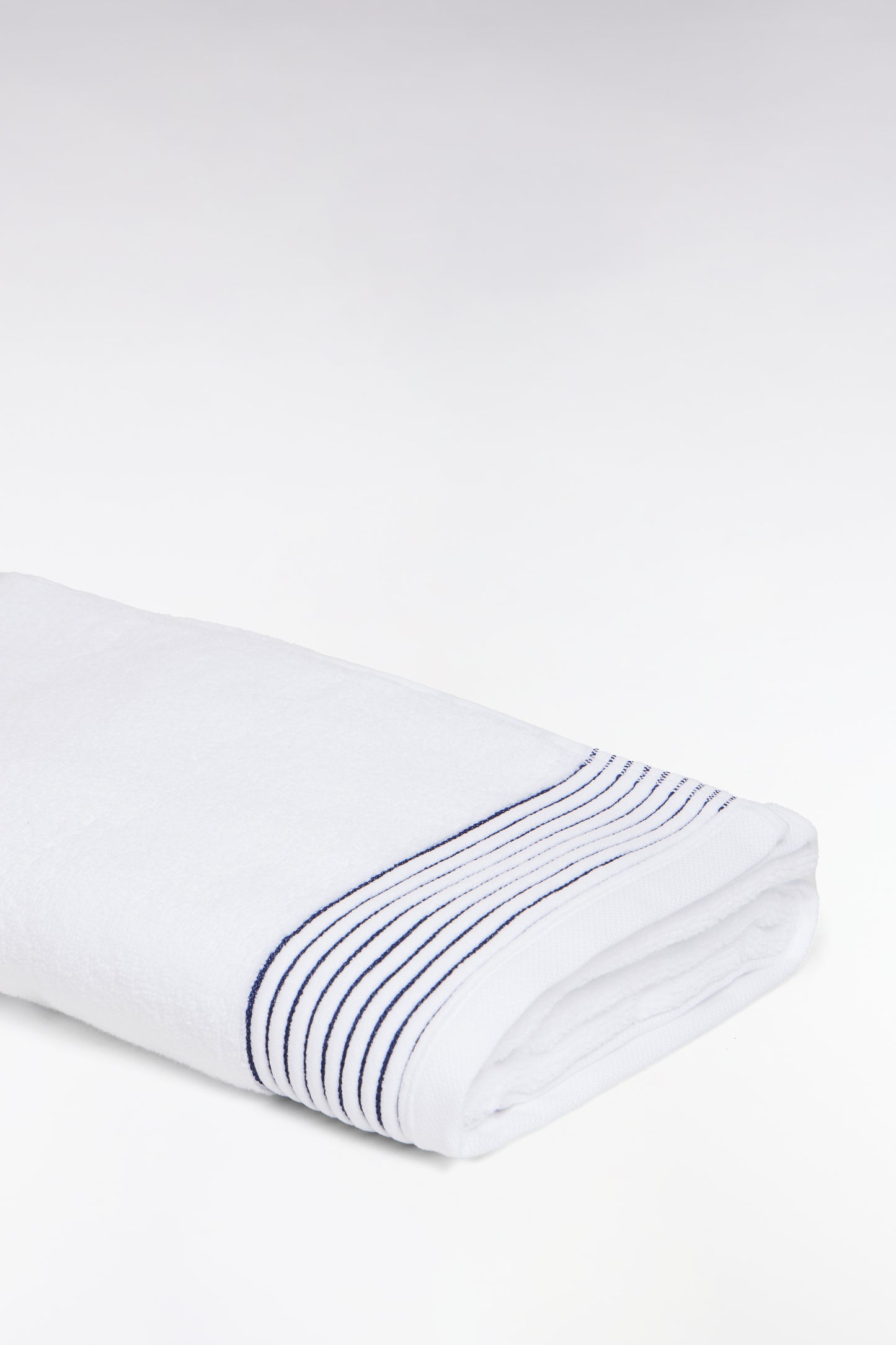 White cotton terry bath towel