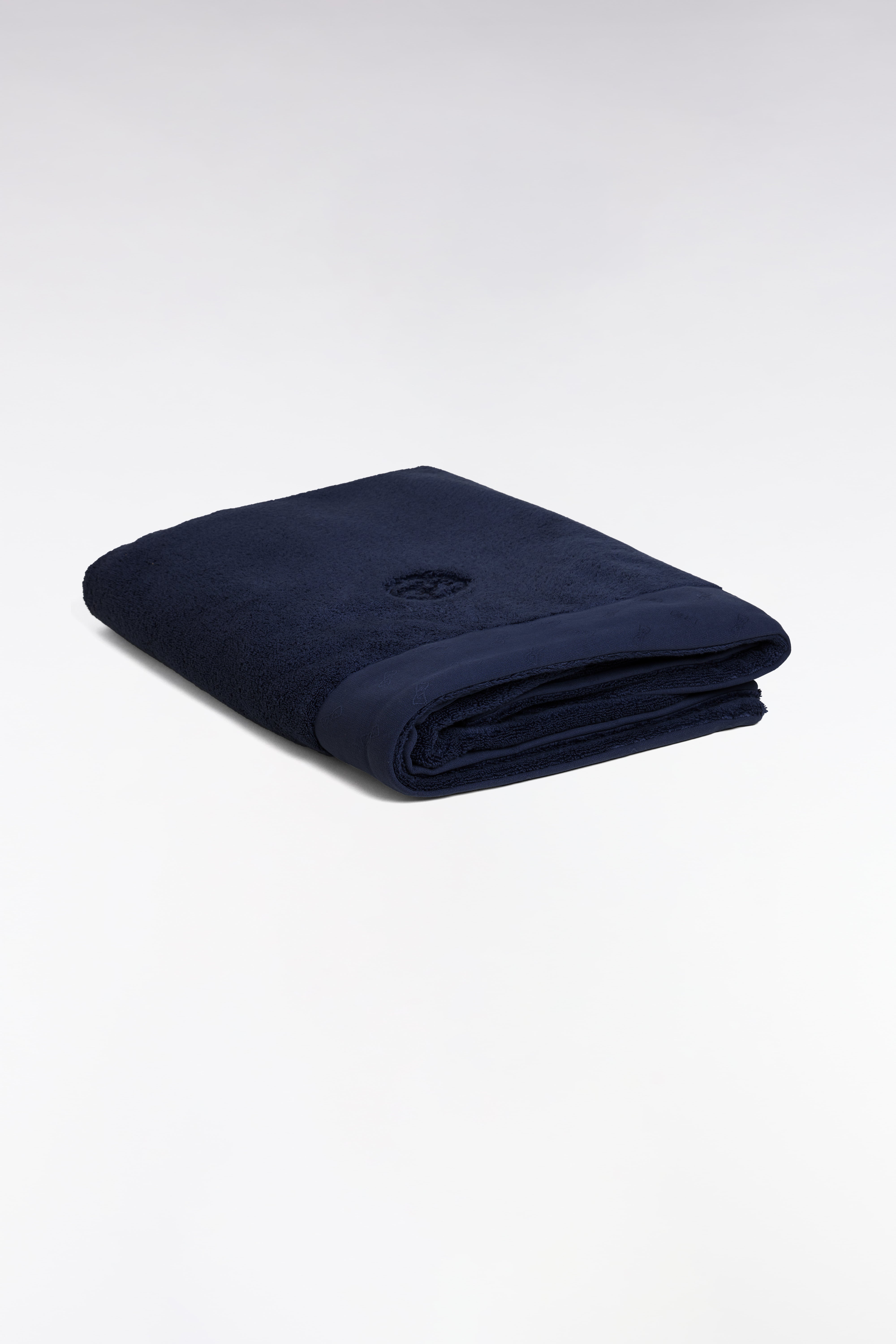 Serviette de bain en coton éponge marine