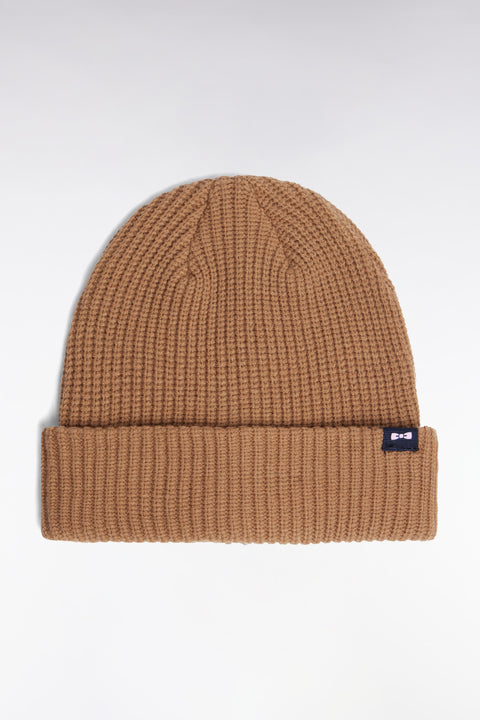 Bonnet en coton mélangé camel - Image 1