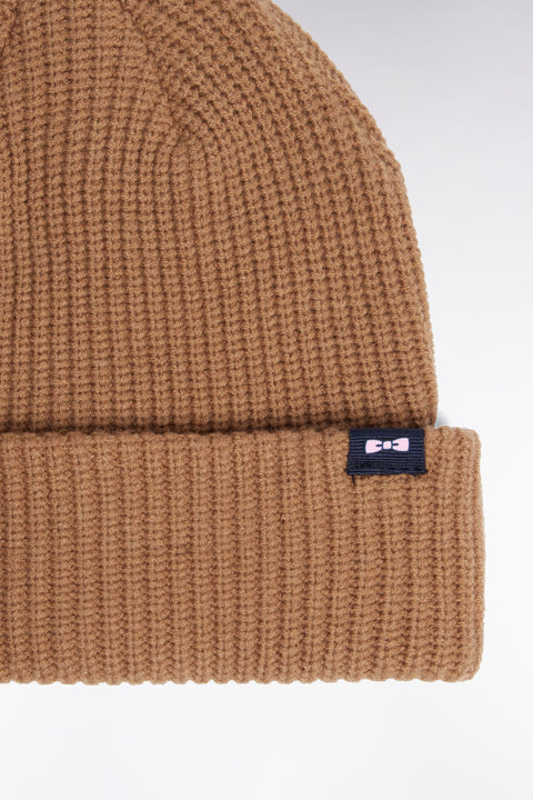 Bonnet en coton mélangé camel - Image 2