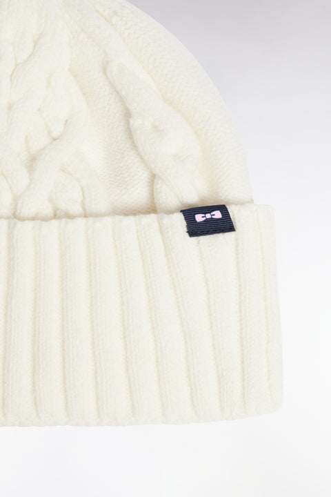 Bonnet en maille torsadé écru - Image 2