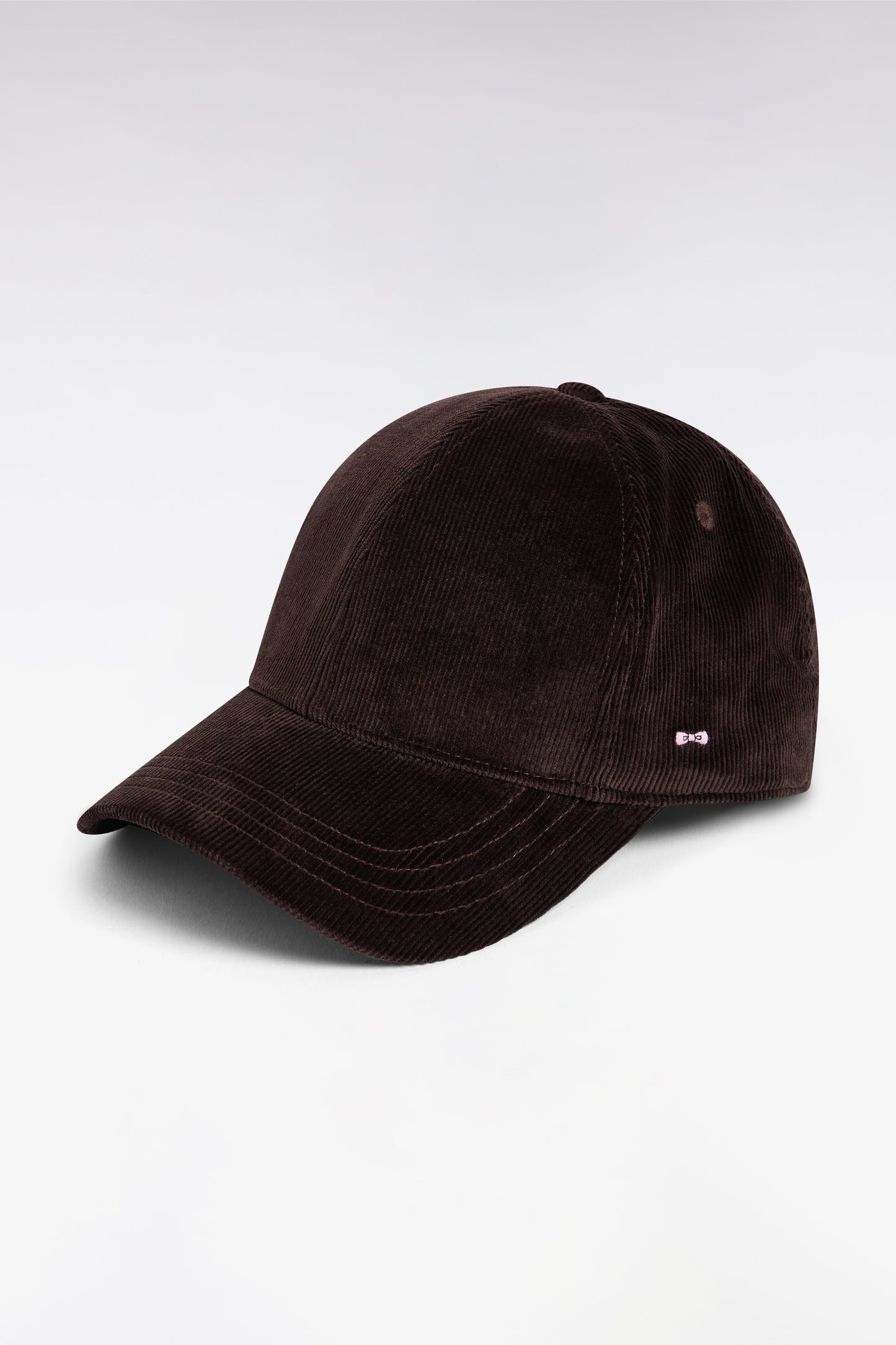 Casquette en velours côtelé chocolat