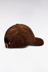 Casquette en velours côtelé marron