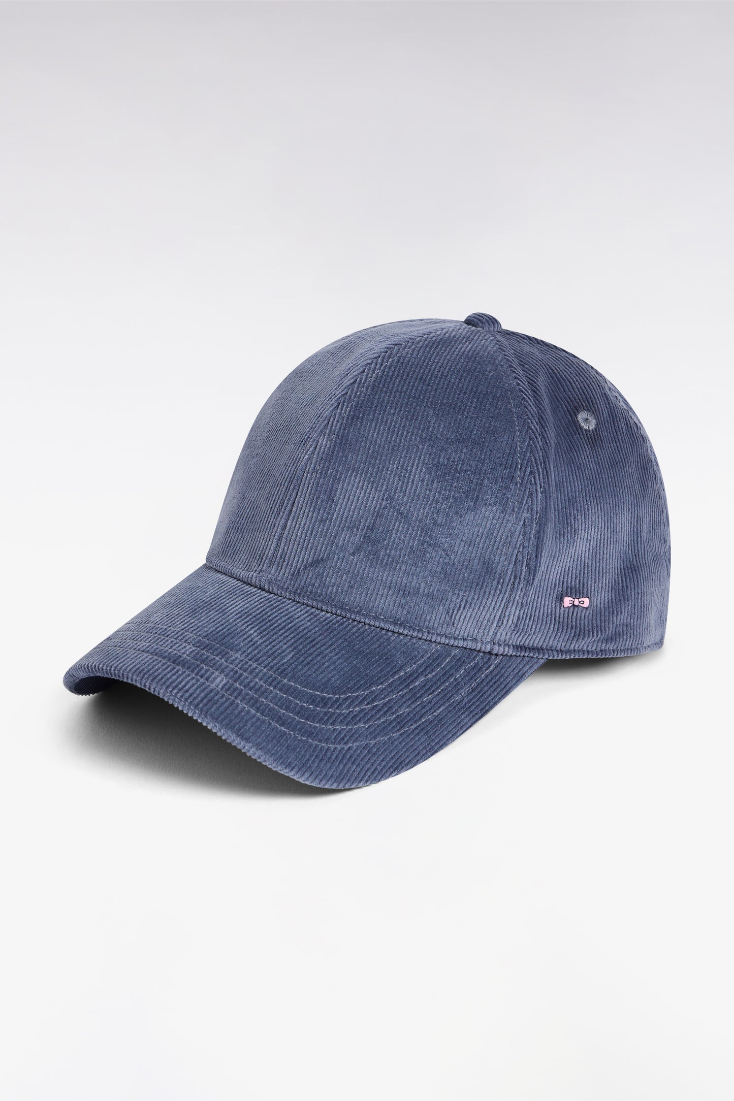 Casquette en velours côtelé grise
