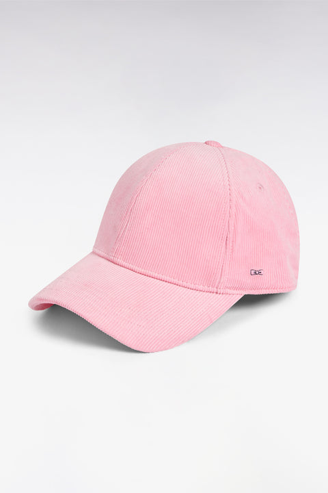 Casquette en velours côtelé rose - Image 1