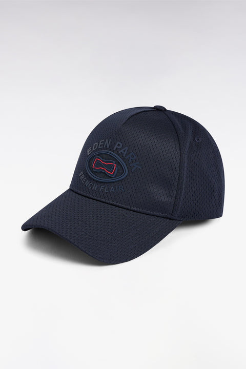 Casquette en mesh marine à motif reliefé - Image 1