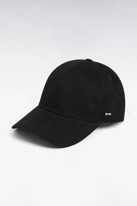 Casquette en piqué coton noire - Image 1