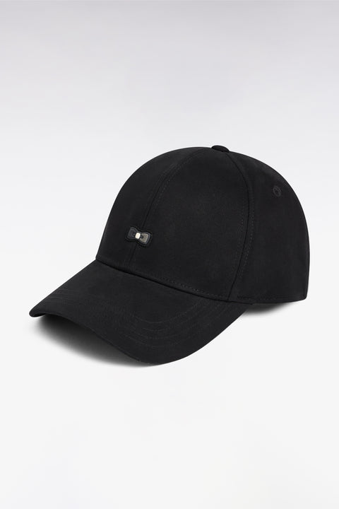 Casquette en piqué coton noire - Image 1