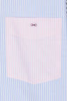 Chemise à manches courtes colorblock coupe droite