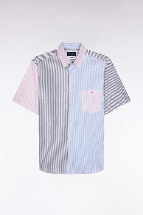 Chemise à manches courtes colorblock coupe droite - Image 1