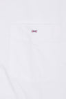Chemise à manches courtes blanche intérieur de col imprimé coupe droite