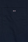 Chemise à manches courtes noire intérieur de col imprimé coupe droite