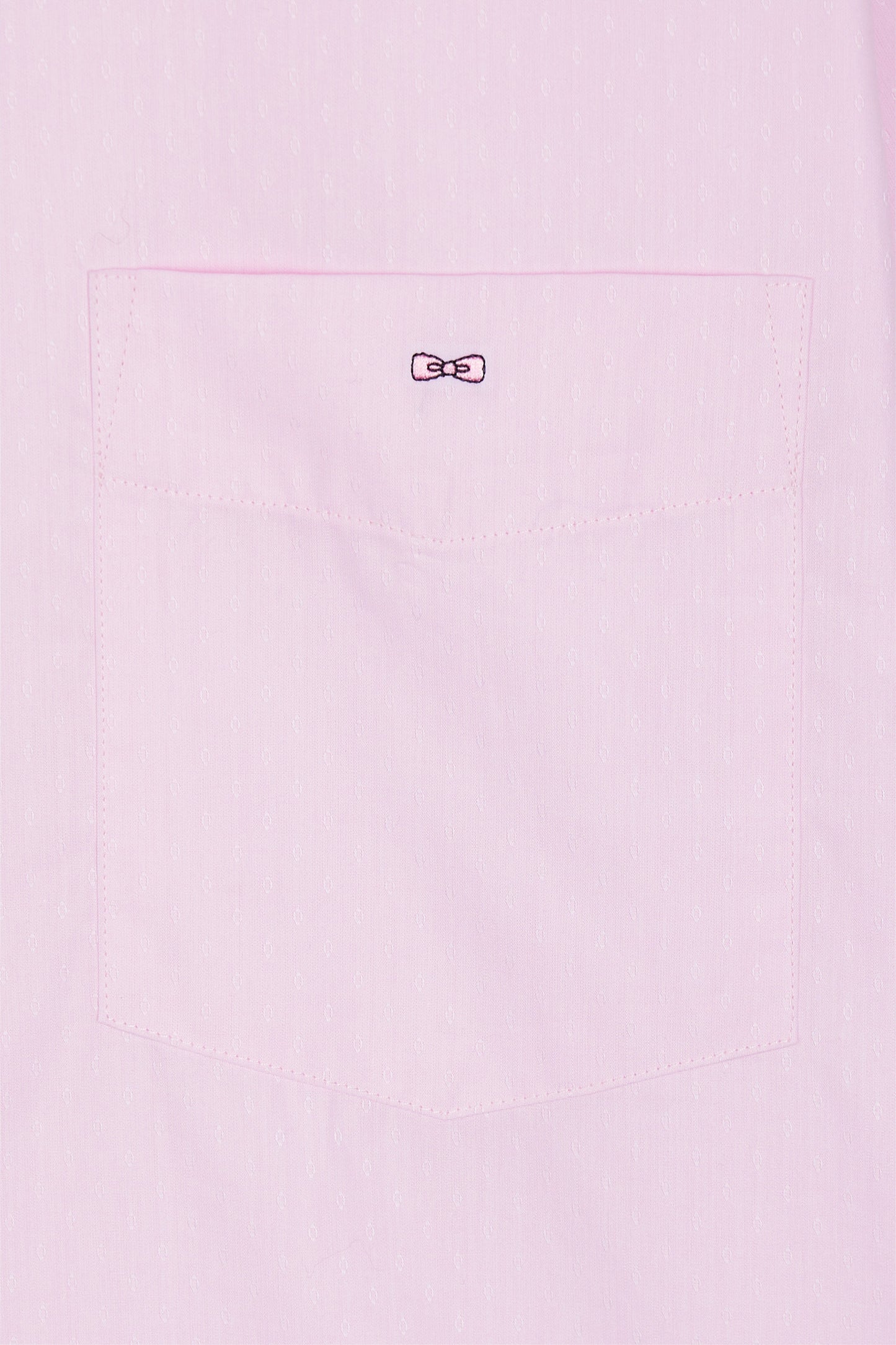 Chemise à manches courtes rose coupe droite