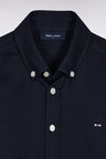 Chemise en piqué coton marine