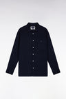 Chemise en velours marine coupe droite