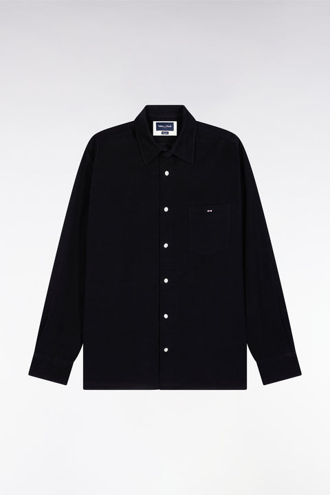Chemise en velours noir coupe droite - Image 2