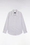 Chemise à carreaux grise et blanche coupe Relaxed