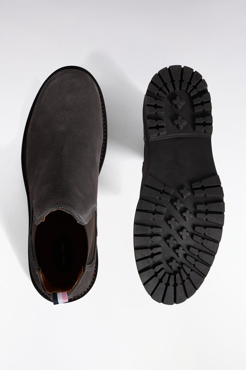 Bottines chelsea en cuir suédé gris - Image 2