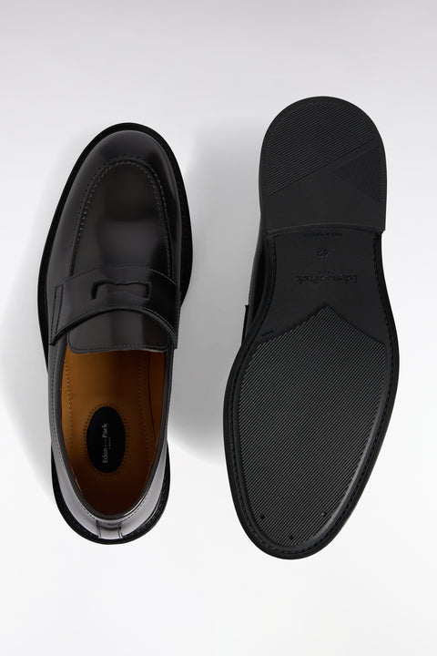 Mocassins en cuir glacé noirs - Image 2