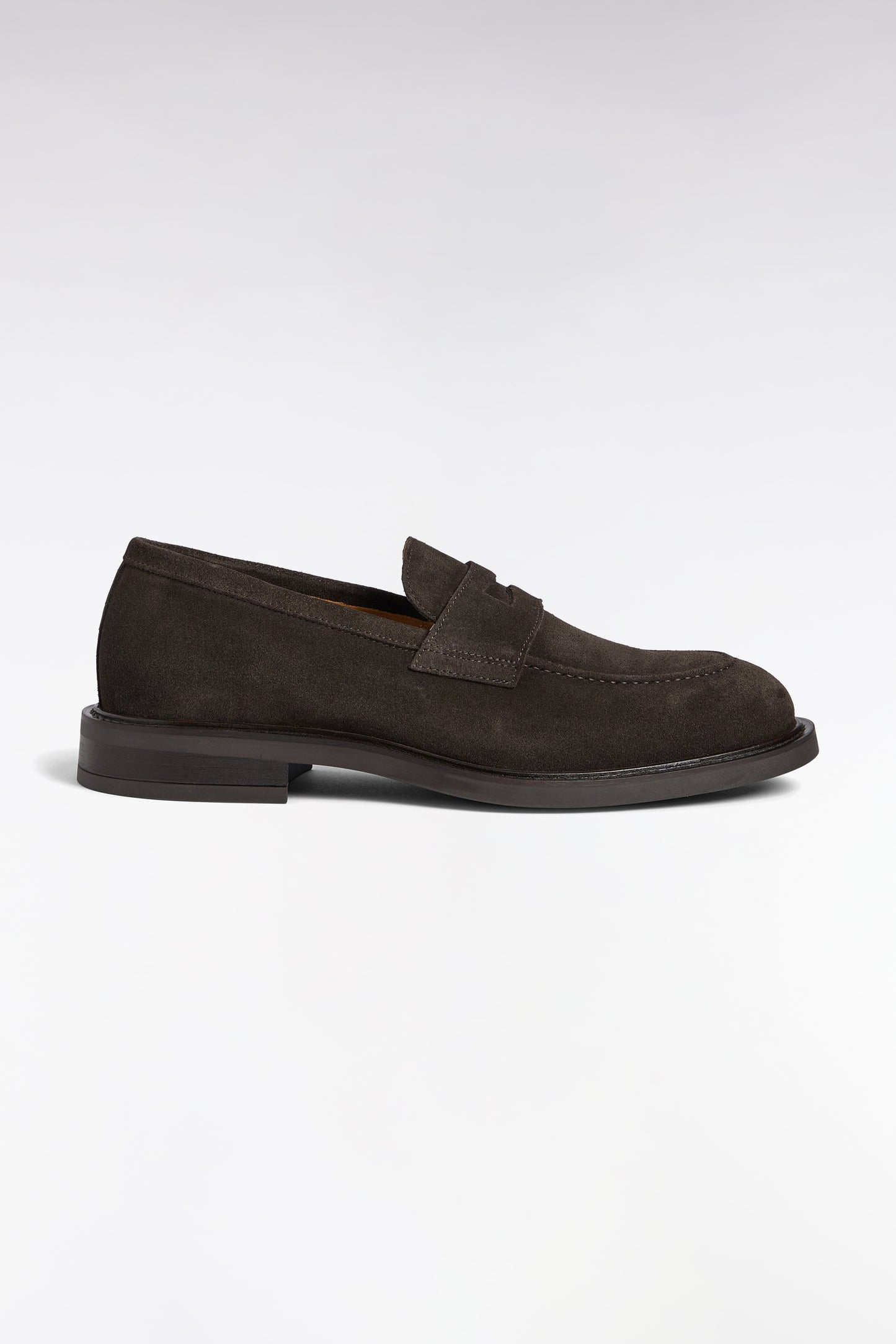 Mocassins en cuir suédé marron