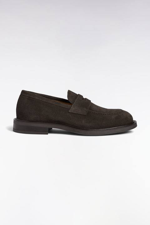 Mocassins en cuir suédé marron - Image 1