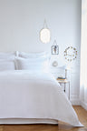 Housse de couette en percale de coton blanche