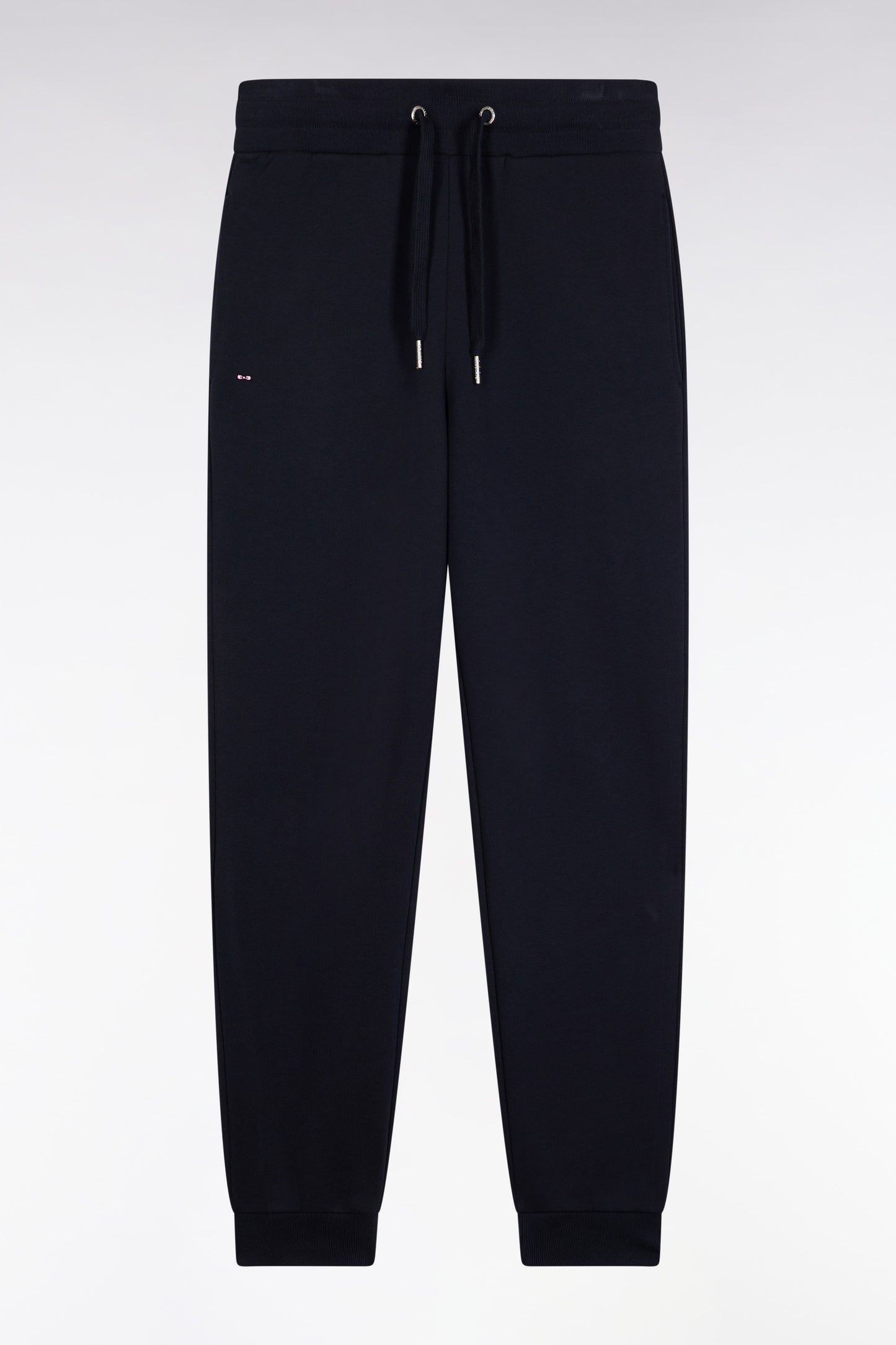 Jogging en molleton gratté marine coupe droite