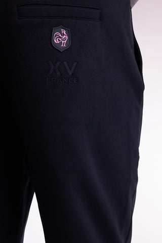 Jogging en molleton marine XV de France coupe droite