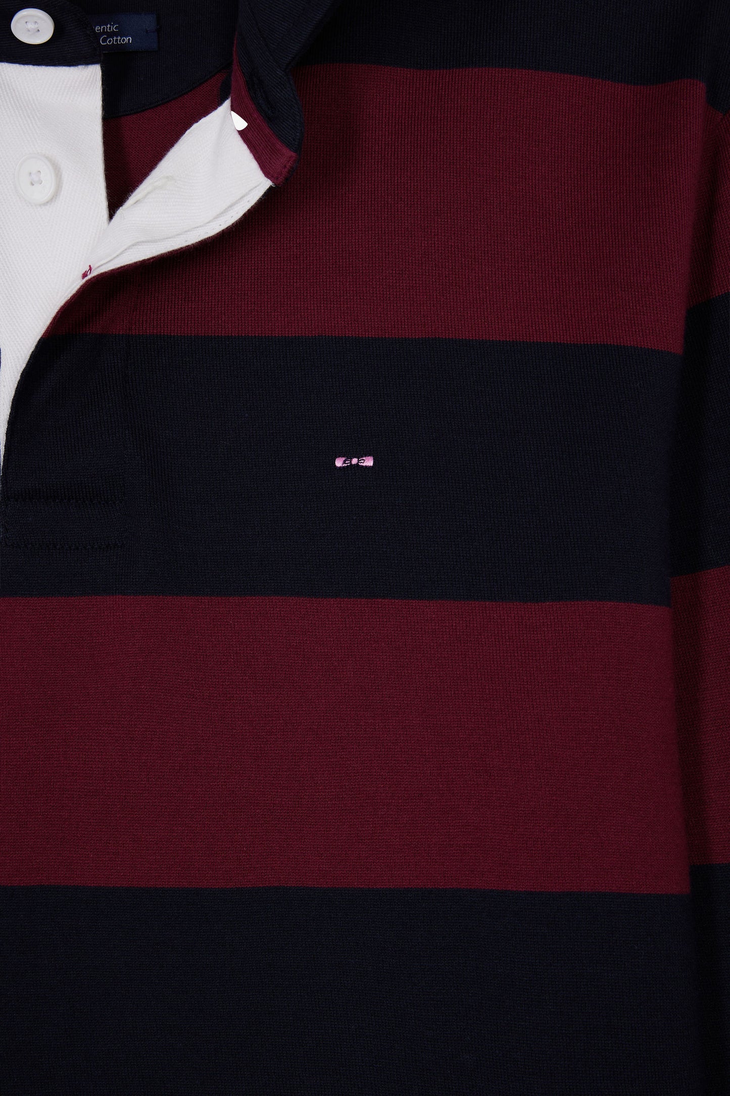 Maillot manches longues en jersey à rayures rugby bordeaux et noir