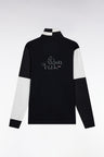 Maillot à manches longues en jersey colorblock noir coupe droite