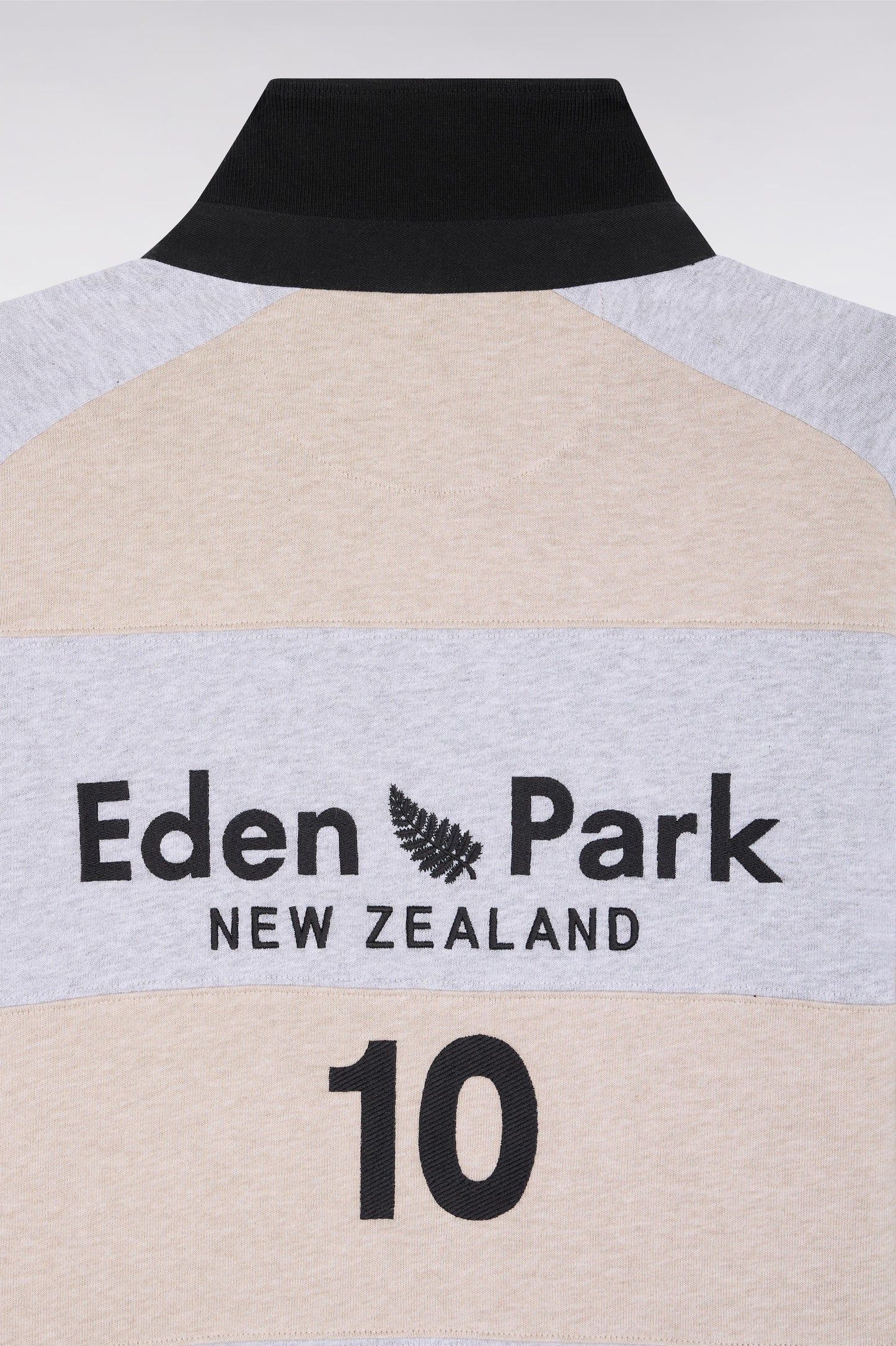 Maillot à manches longues rayé Nouvelle Zélande en jersey de coton épais beige