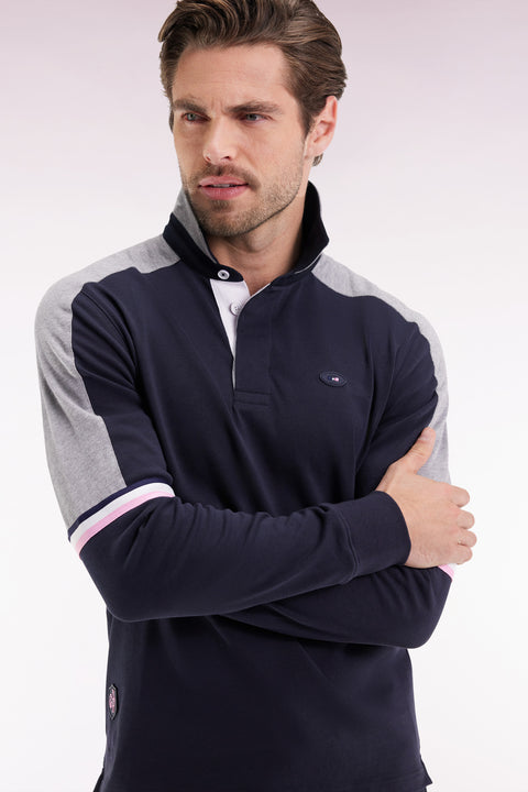 Maillot à manches longues XV de France en jersey épais marine coupe droite - Image 3