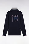 Maillot à manches longues XV de France marine broderie coq coupe droite