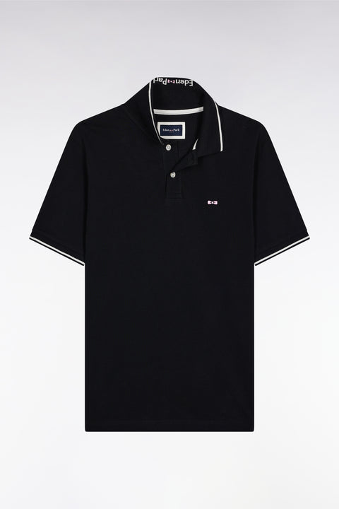 Polo à manches courtes noir - Image 2