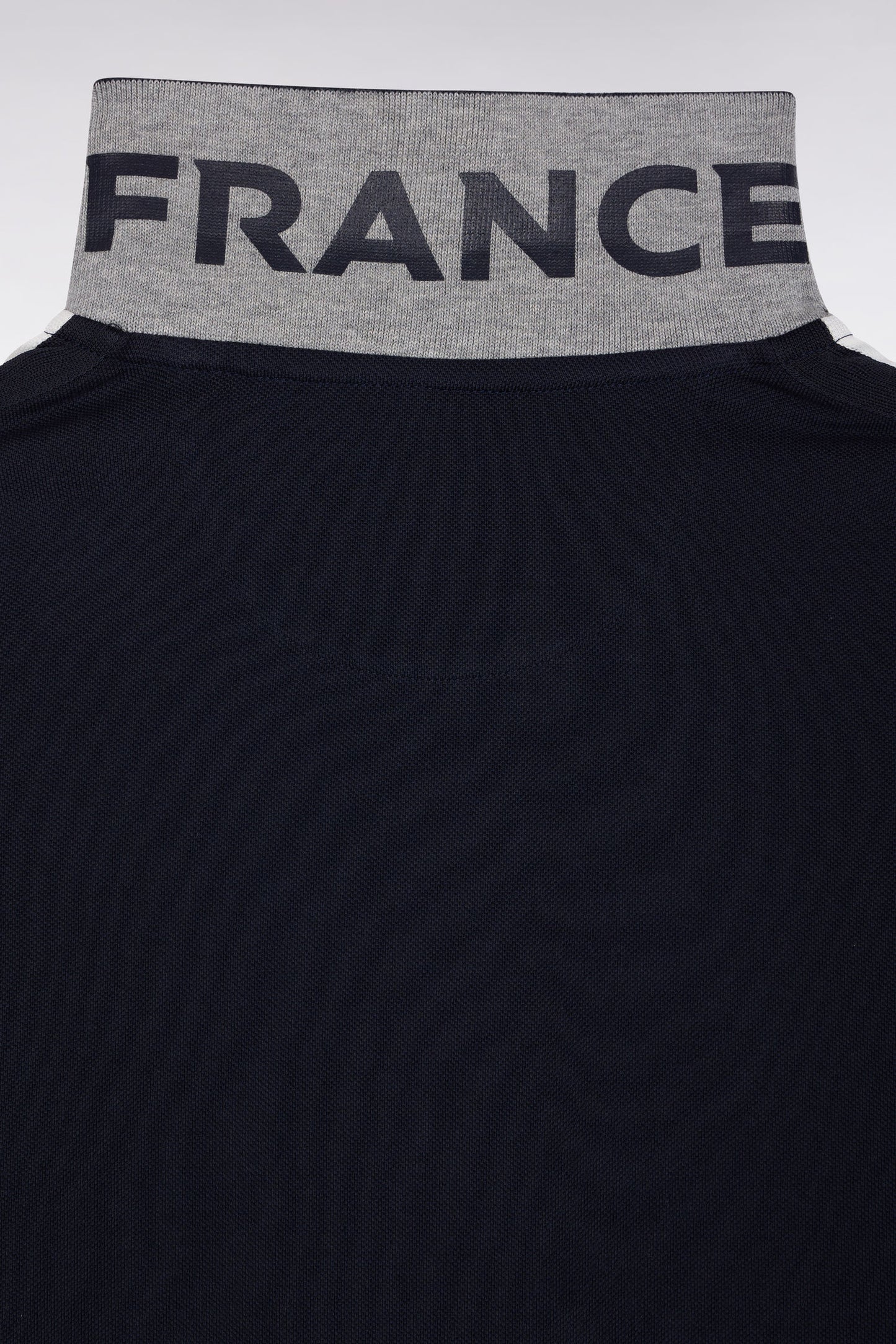 XV de France short-sleeved polo shirt in straight-cut navy cotton
