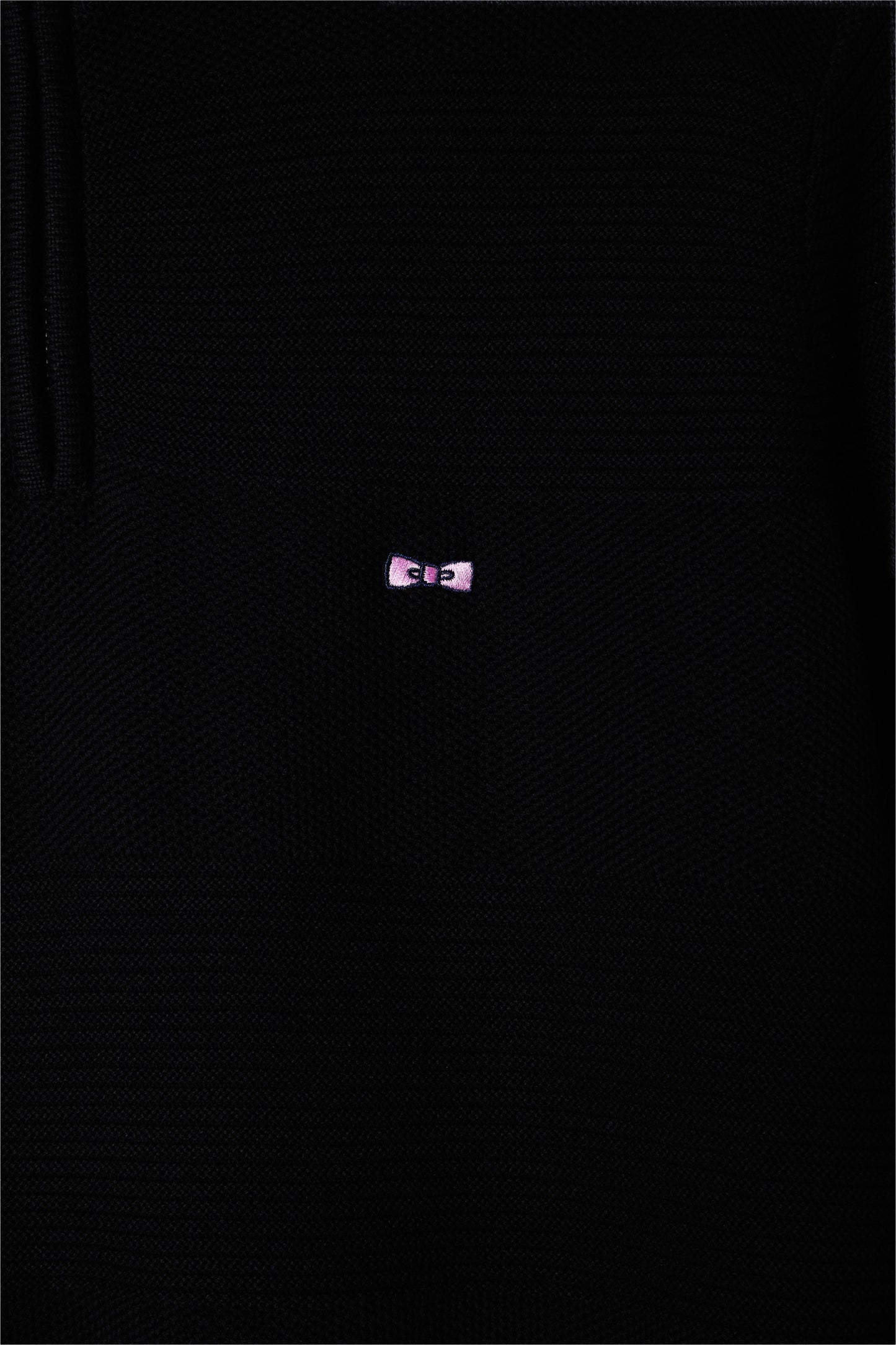 Pull col camionneur en coton noir effet de rayure