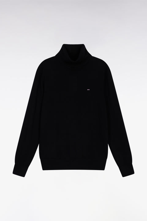 Pull col roulé en laine mérinos noir - Image 2