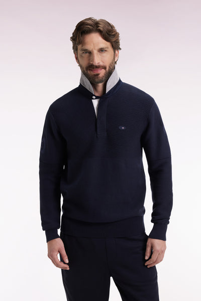 Pull en coton marine