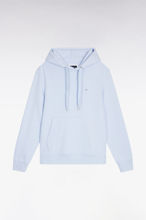 Sweatshirt à capuche en coton ciel coupe droite - Image 2