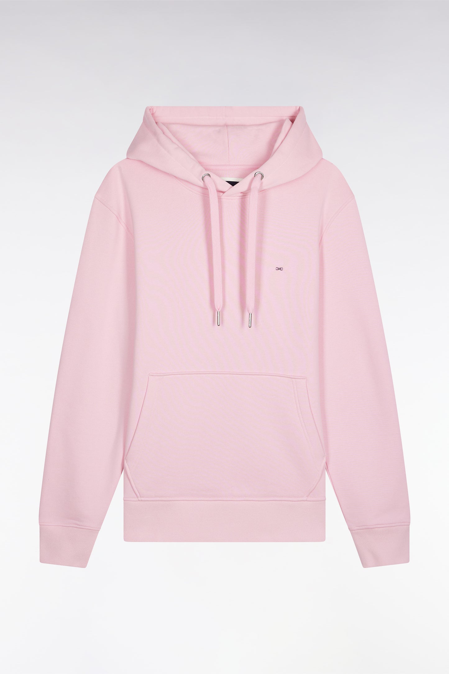 Sweatshirt à capuche en coton rose coupe droite