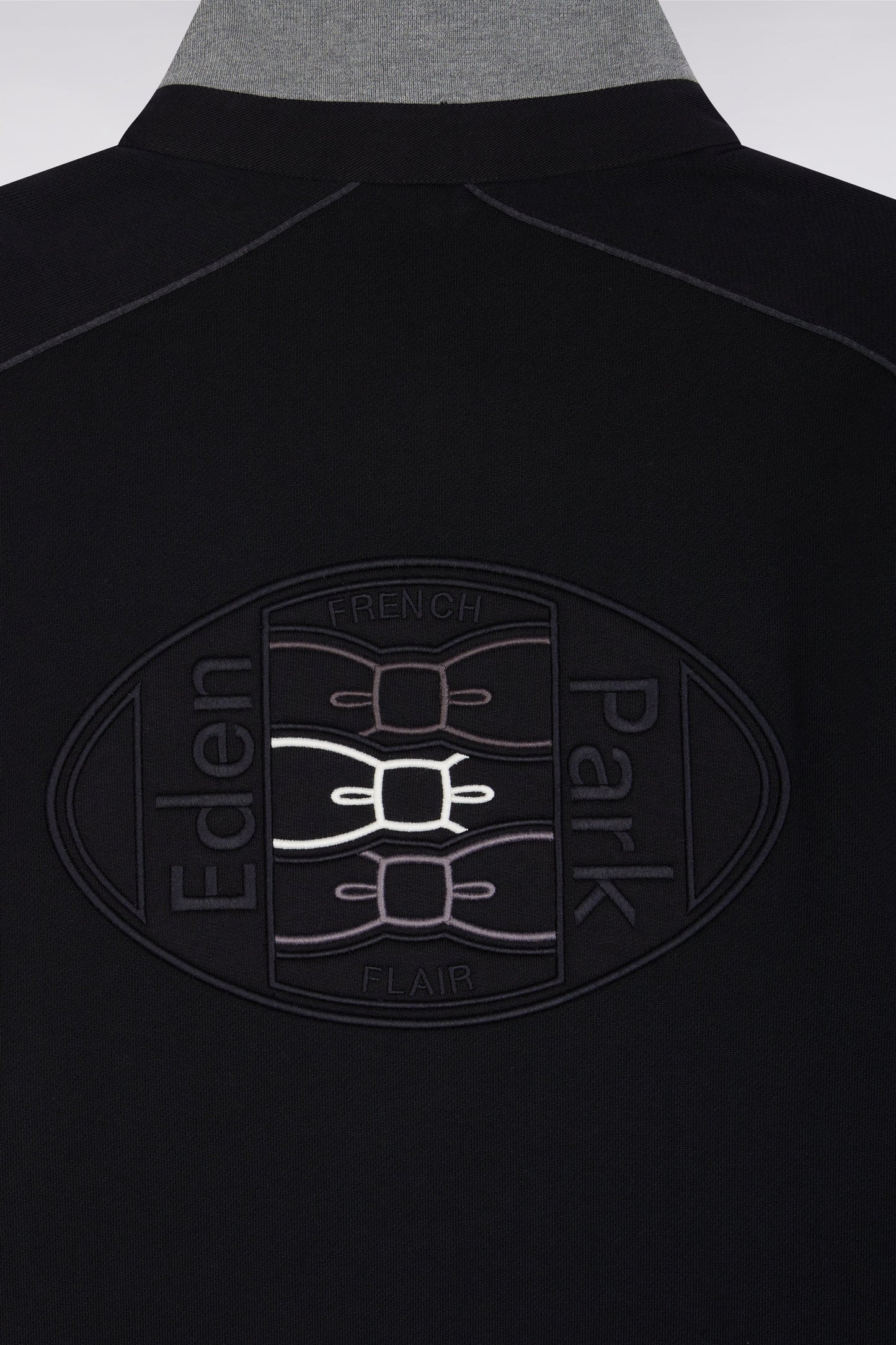 Sweatshirt à col maillot en molleton gratté noir