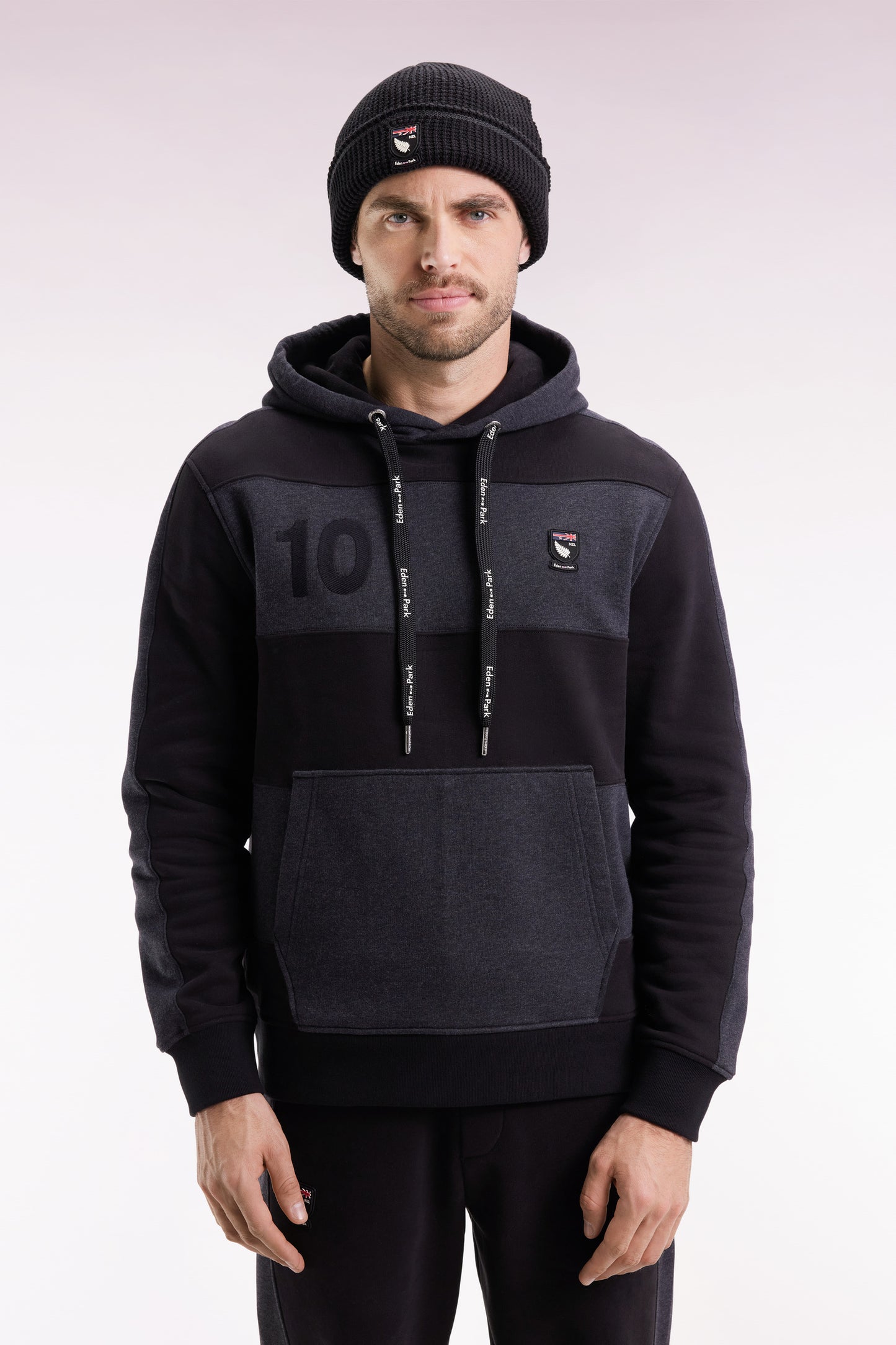 Sweatshirt à capuche en coton gris foncé coupe Relaxed