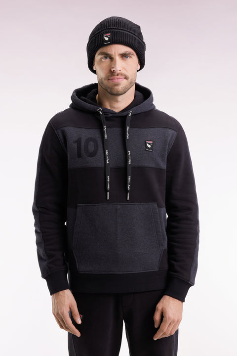 Sweatshirt à capuche en coton gris foncé coupe Relaxed - Image 1