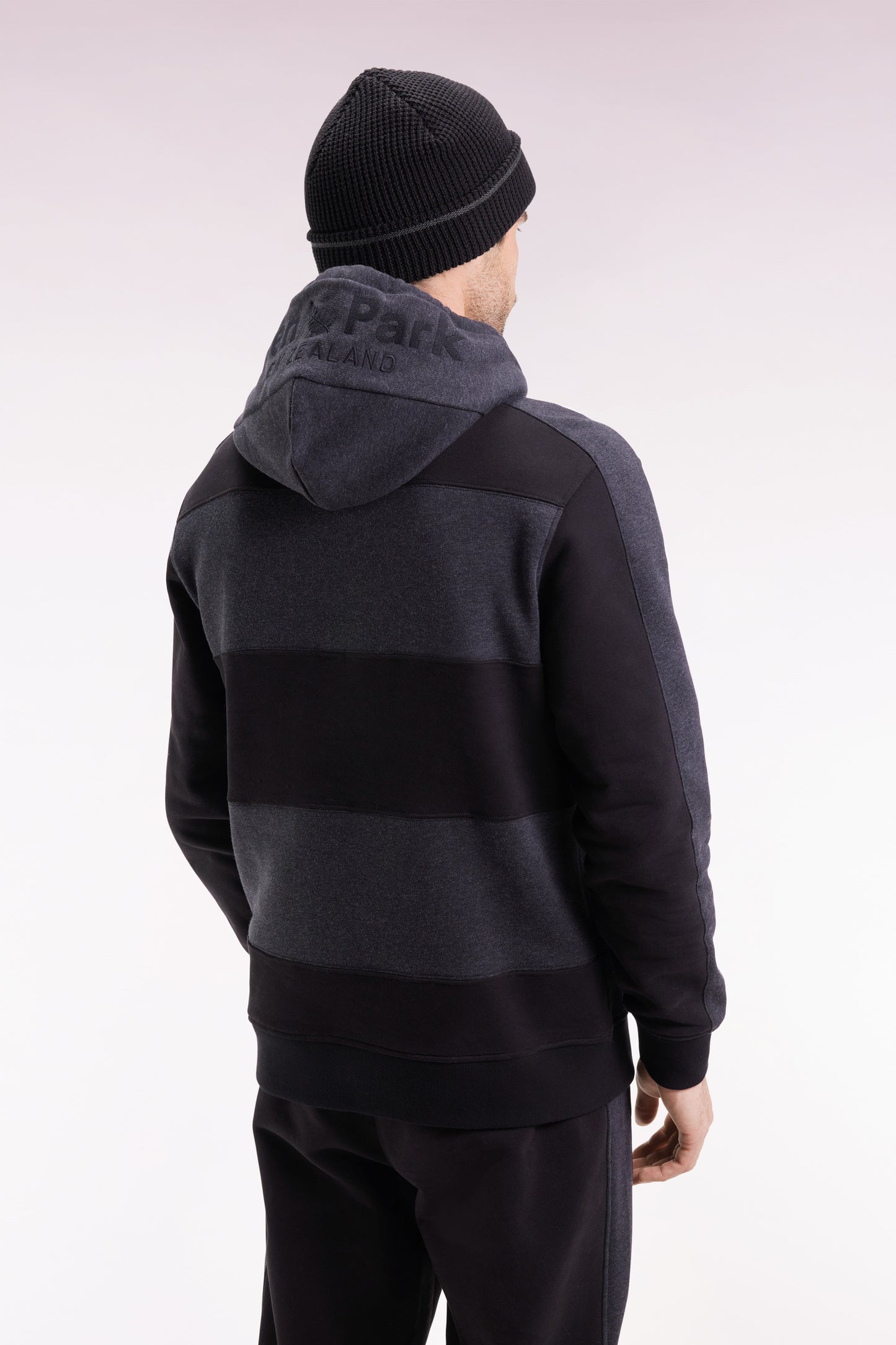 Sweatshirt à capuche en coton gris foncé coupe Relaxed