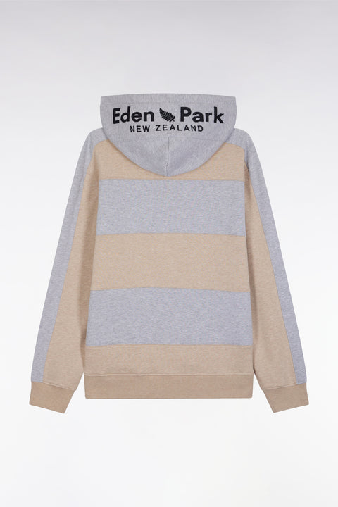 Sweatshirt en coton mélange beige et gris clair coupe Relaxed - Image 2