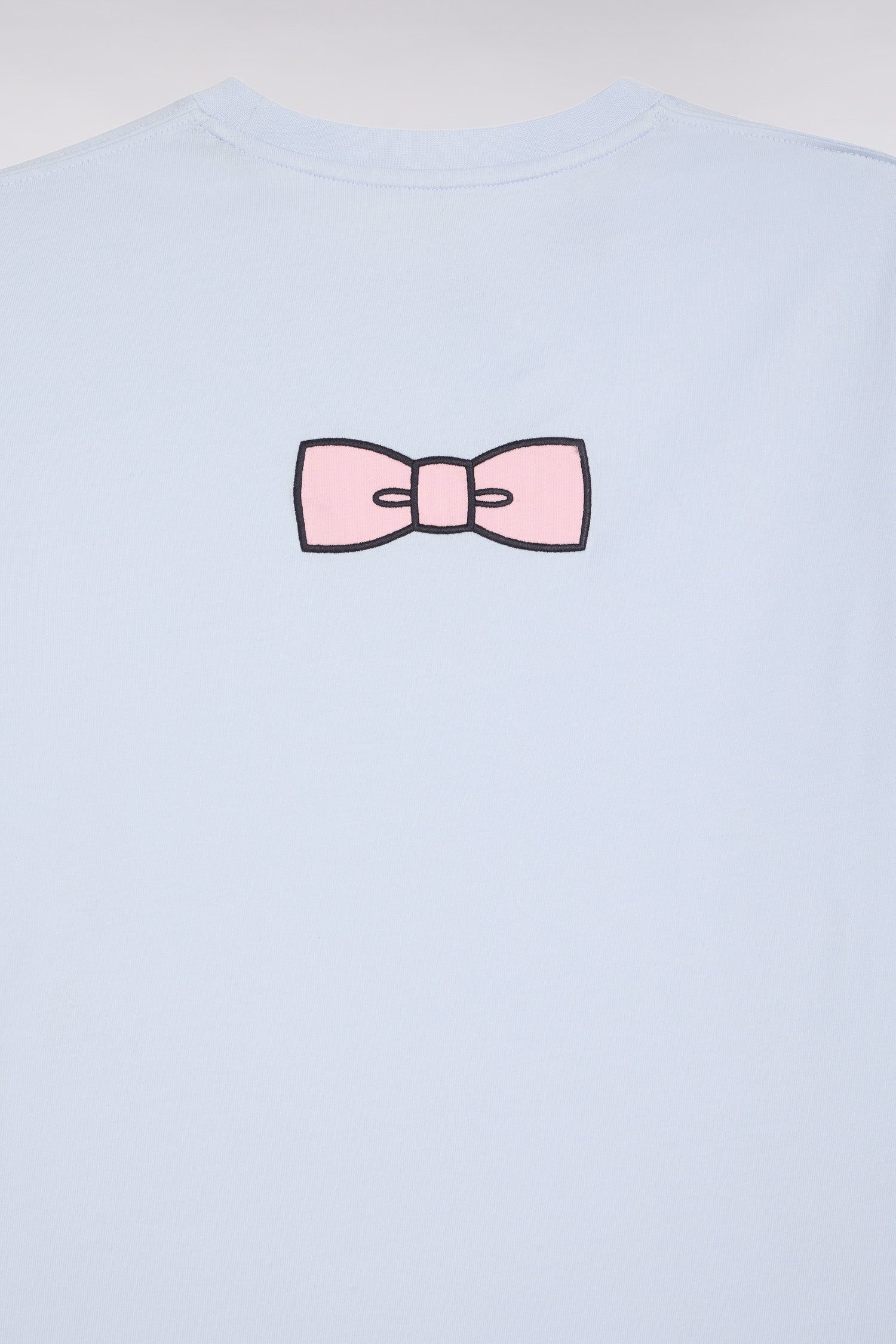 T-shirt à manches courtes broderie dos en coton Pima ciel – Eden Park