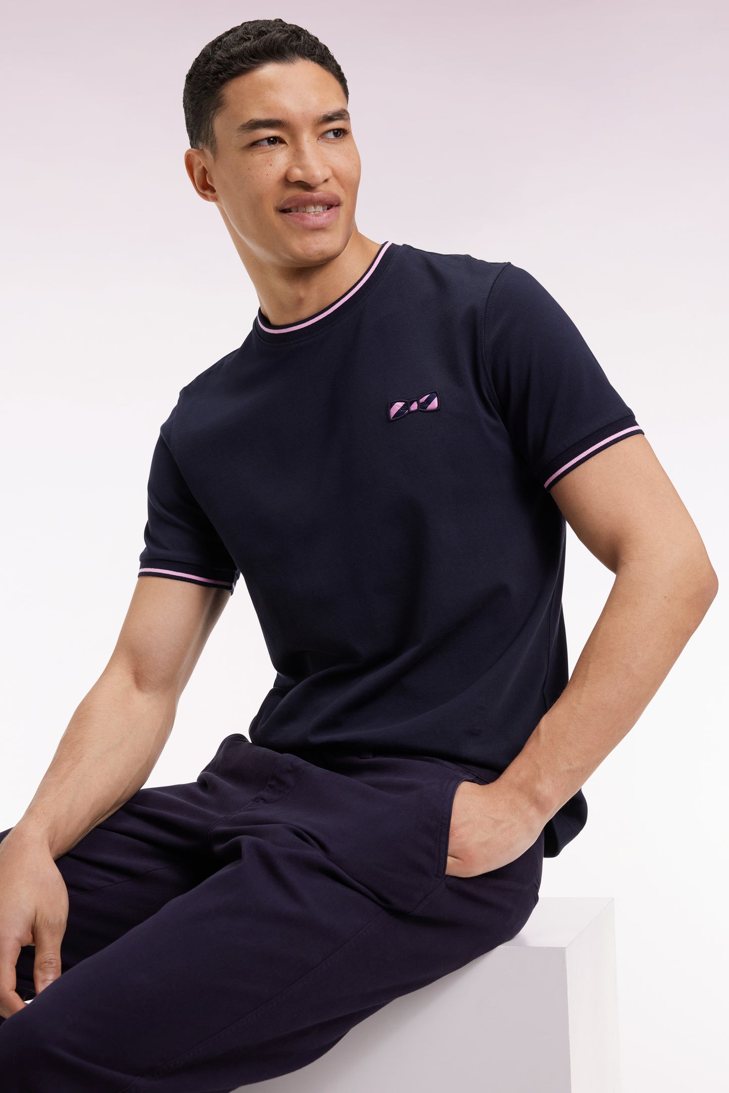T-shirt à manches courtes en coton ciel