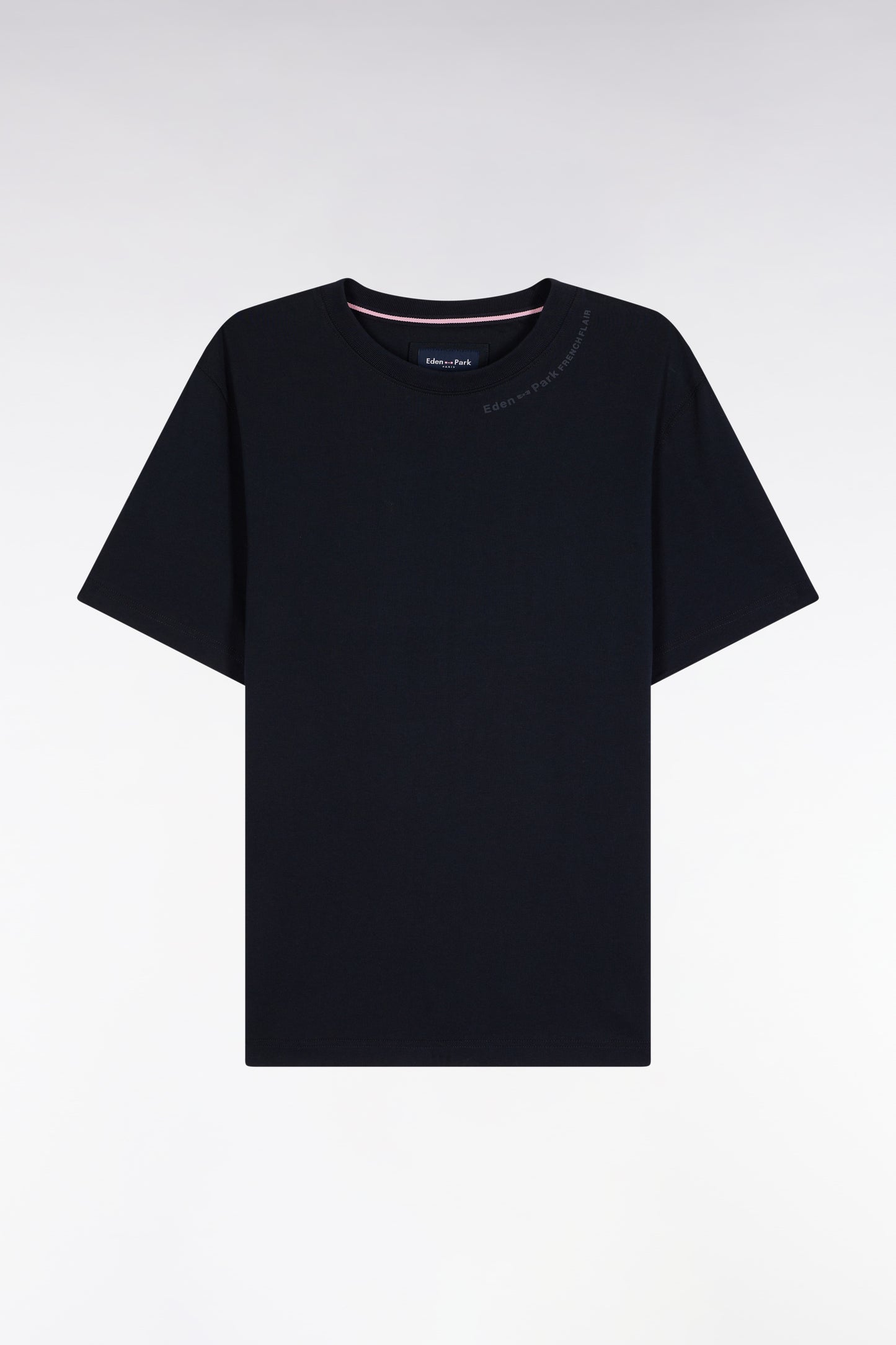 T-shirt à manches courtes en coton marine à logo